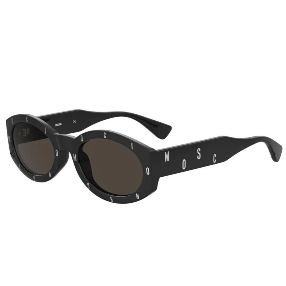 NEW Authentic Moschino Oval Sunglasses Black - Picture 2 of 9